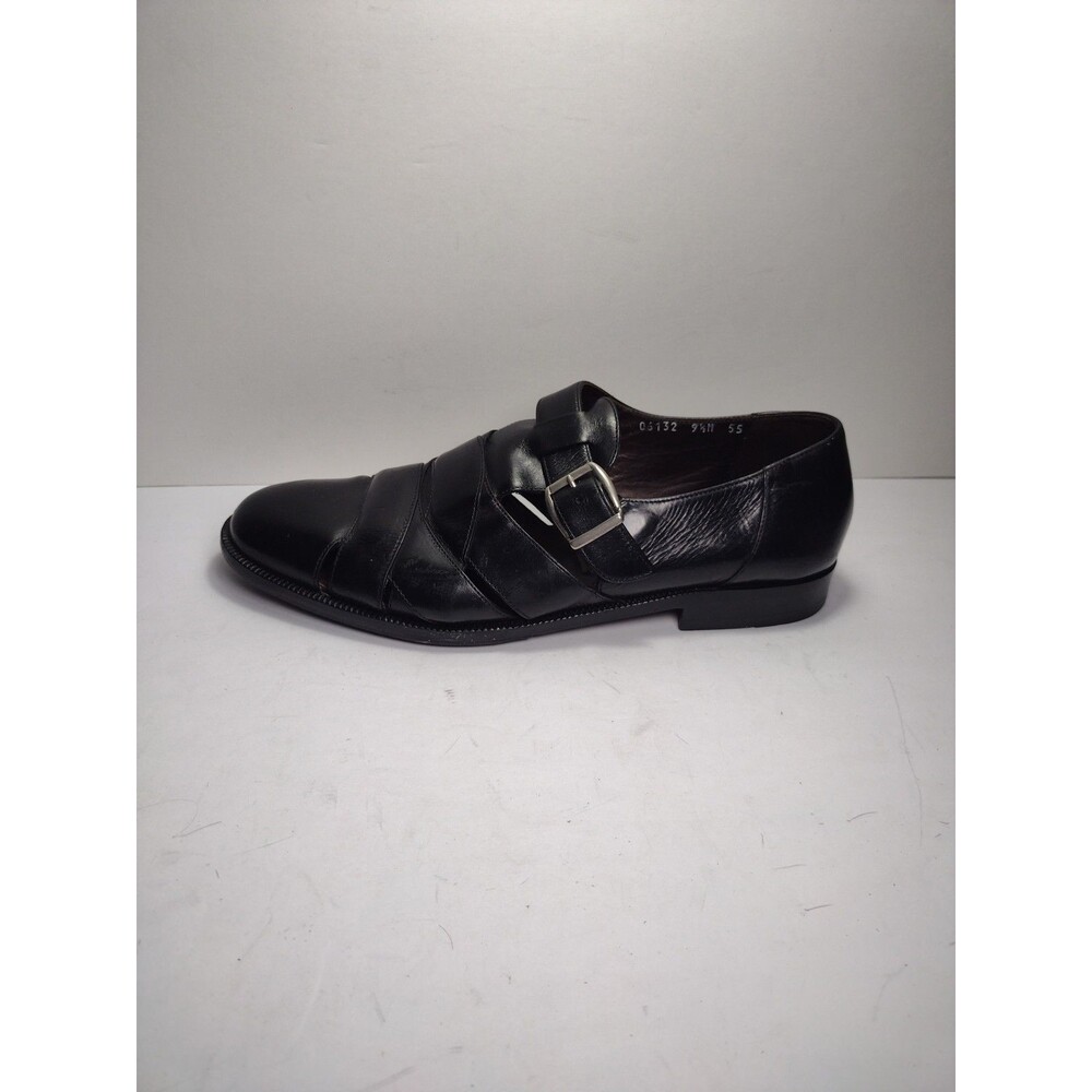 Bragano Mens Fisherman Sandals Size 9.5M Black Leather Buckle Vint Dress Shoes